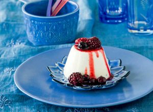 Buttermilk Puddings with Mixed Berries