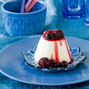 Buttermilk Puddings with Mixed Berries