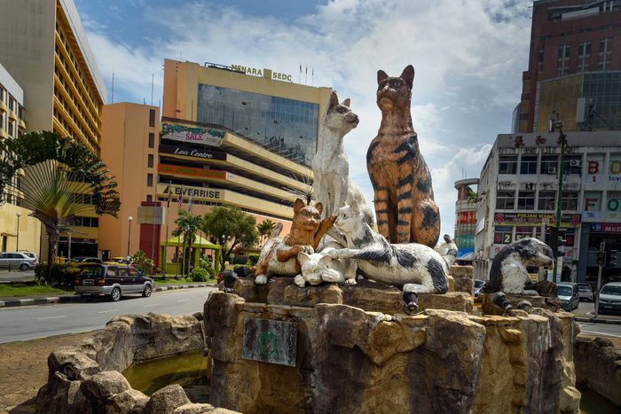 Cat monument in Kuching, Malaysia