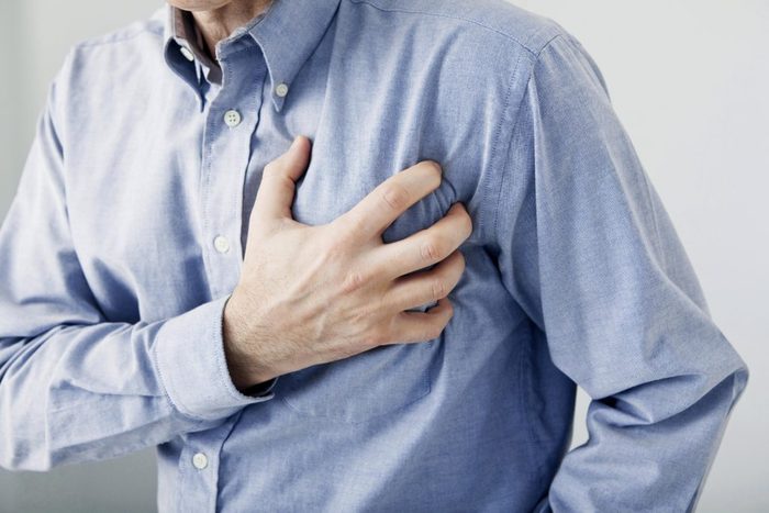 Man suffering from heart attack