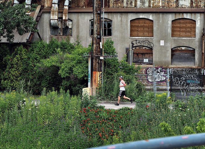 Man jogging in Montreal