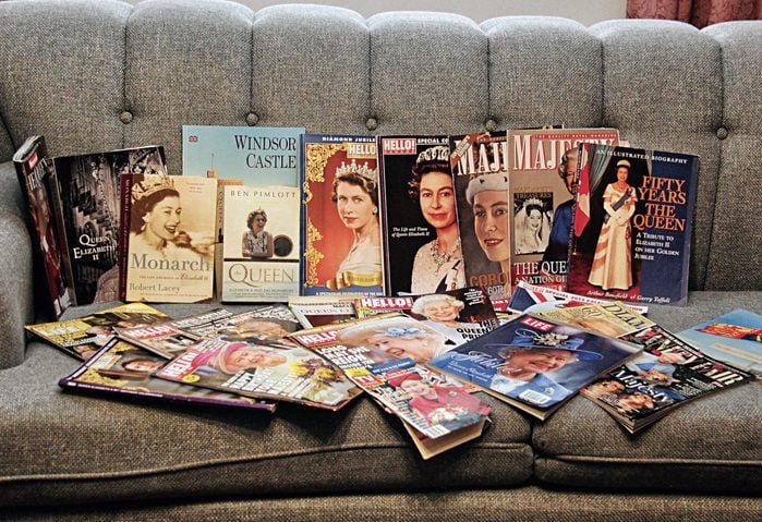Magazines and books about Queen Elizabeth II