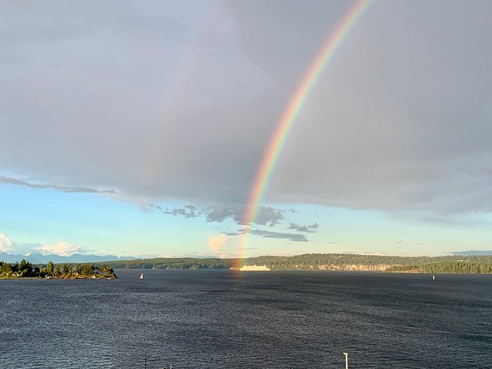 Rainbow pictures - ferry in Duke Point, B.C.