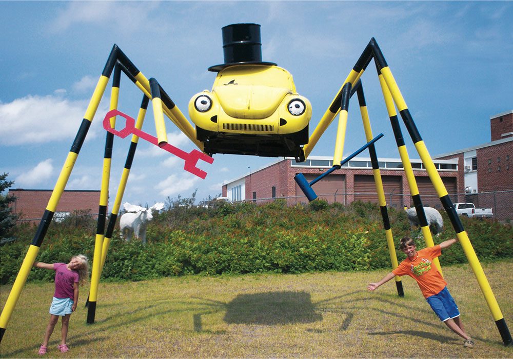 Giant spider statue