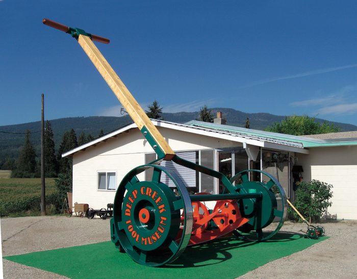 Giant lawn mower display