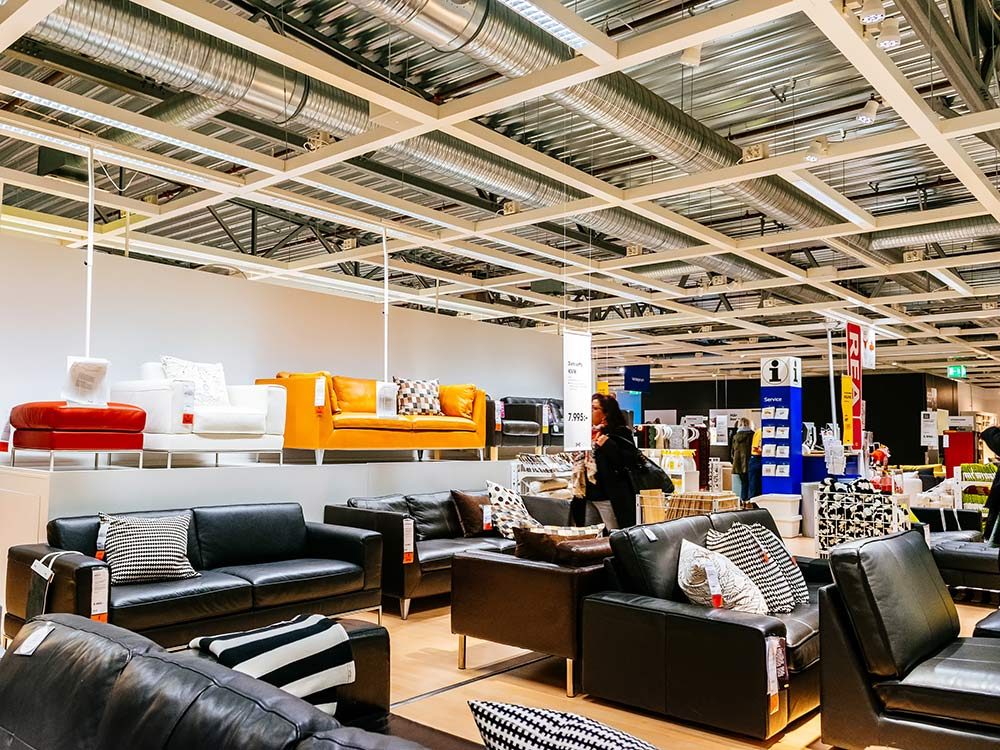 Interior of IKEA department store