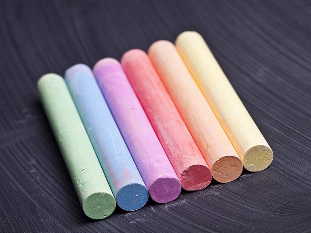 Multi-coloured chalk