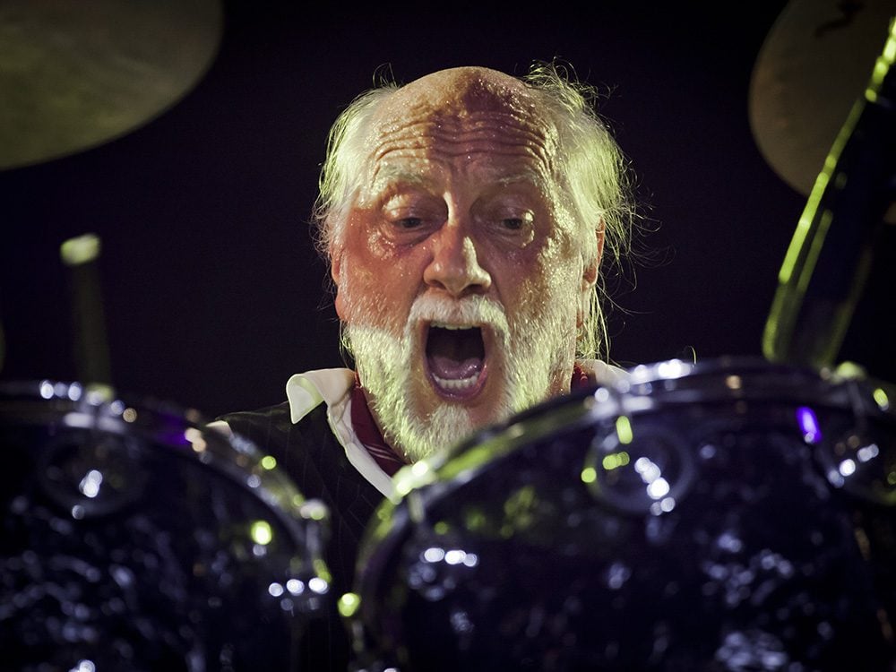 MIck Fleetwood playing the drums