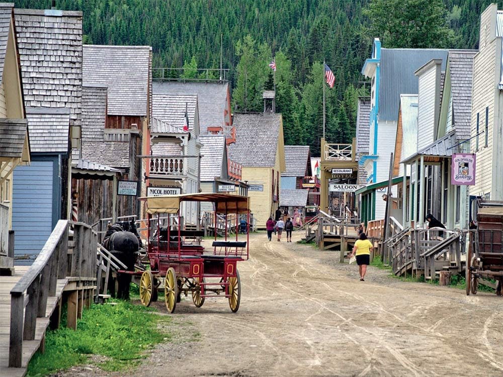 Main street of Barkerville in the summer