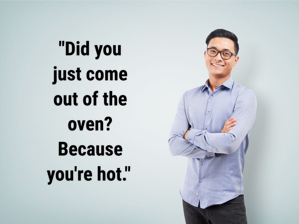 cheesy pick-up lines - Handsome Asian man
