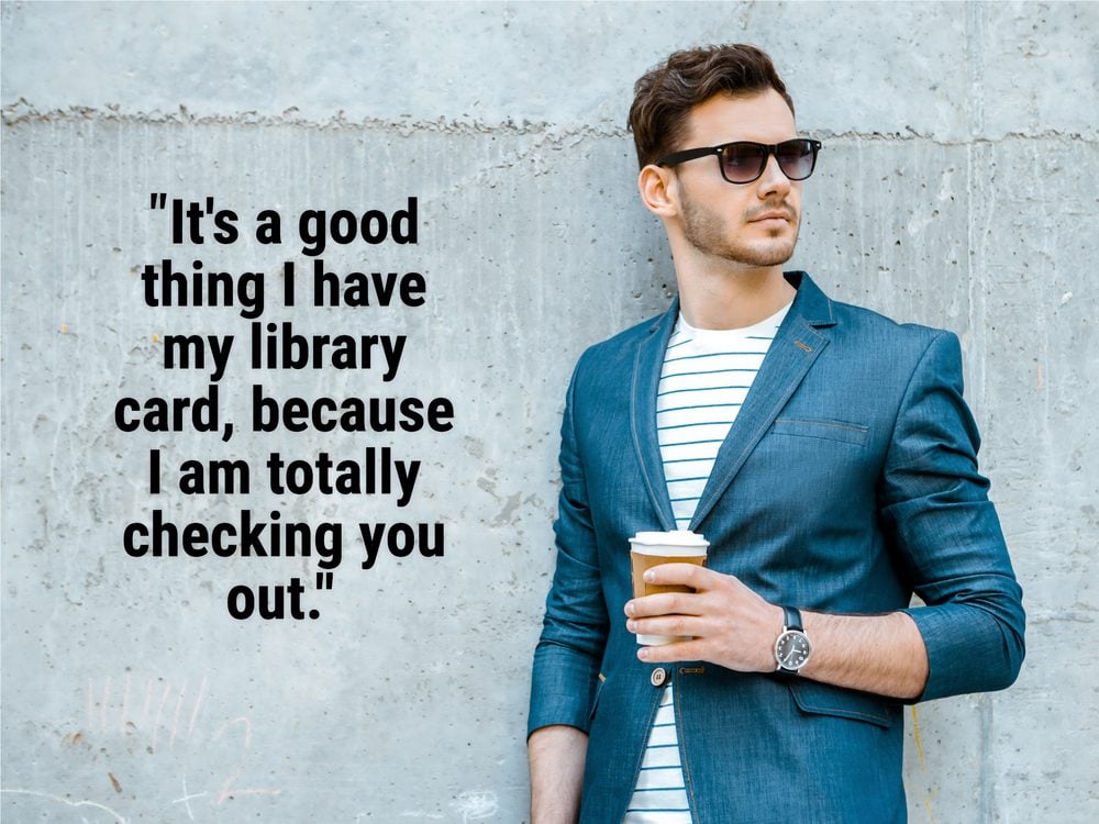 cheesy pick-up lines - Handsome man with sunglasses