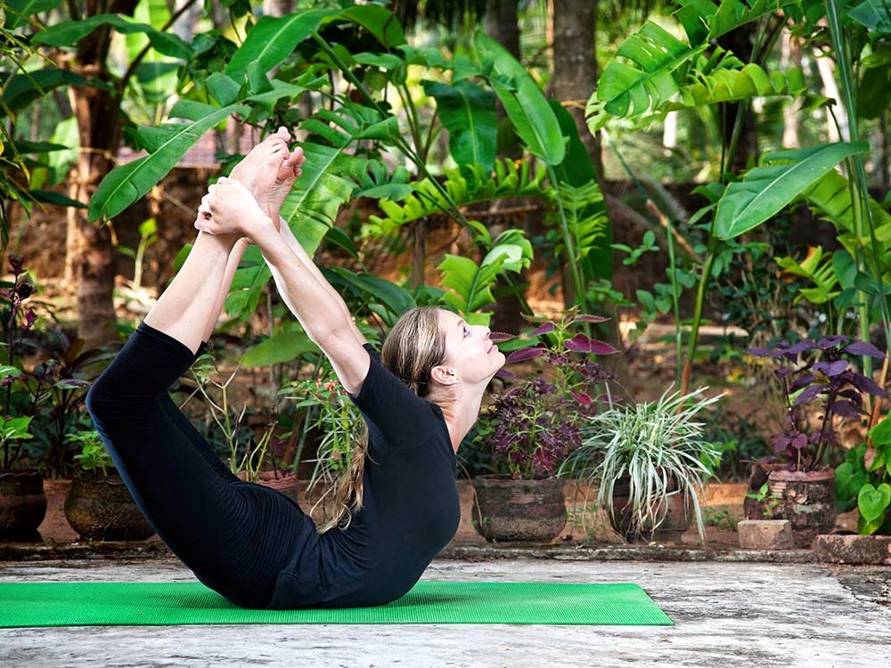 Woman doing yoga workout