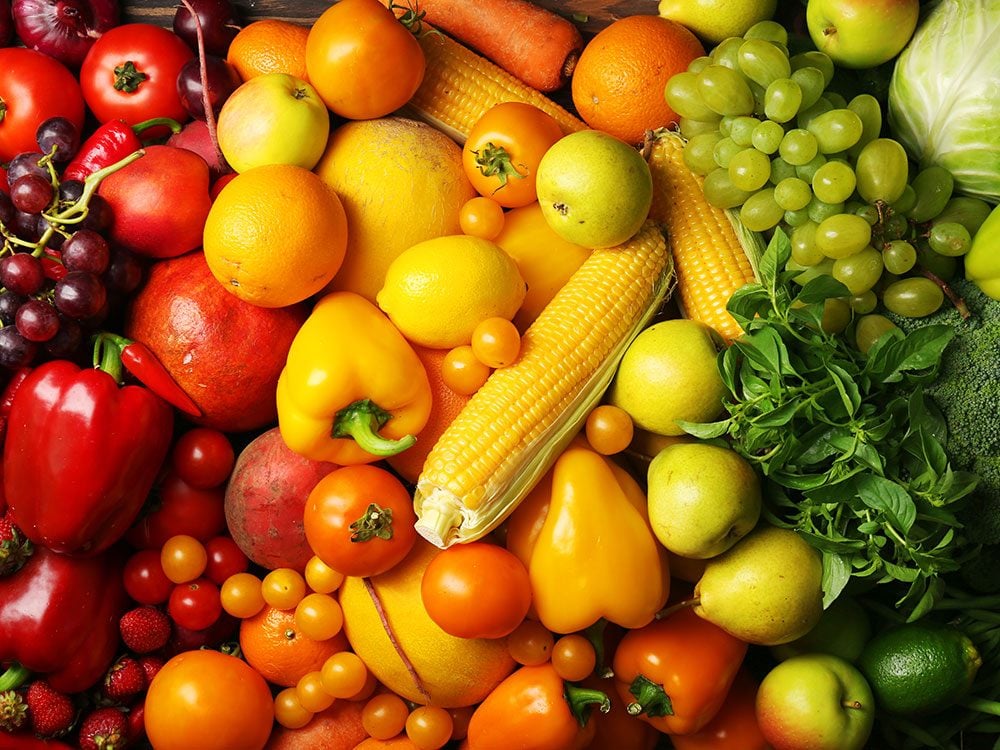 Assorted fruits and vegetables