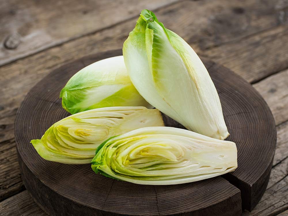 Endive on rustic table