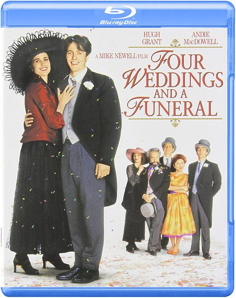 Blu ray cover of Four Weddings and a Funeral