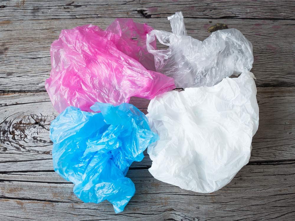 Multicoloured plastic bags