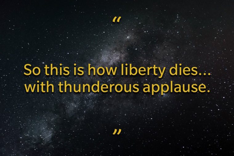 Star Wars quotes - So this is how liberty dies