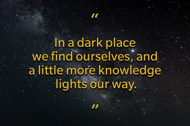 Star Wars quotes - in a dark place we find ourselves