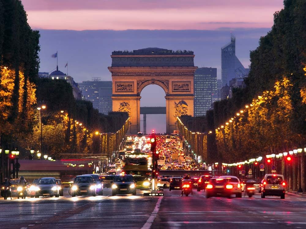 Champs Elysees in Paris, France