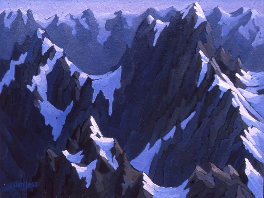 Jim Less's painting of Mount Homer
