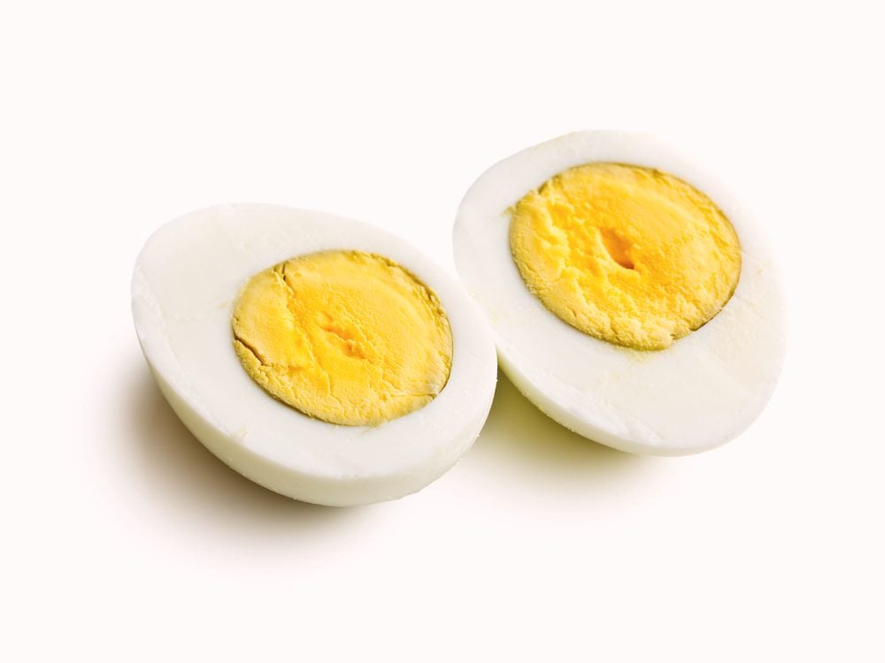 You should really never microwave hard boiled eggs
