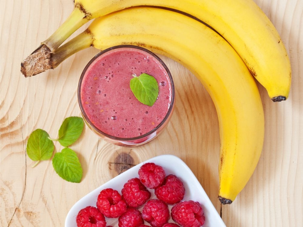 Raspberry banana bites are a no-guilt healthy snack ideas