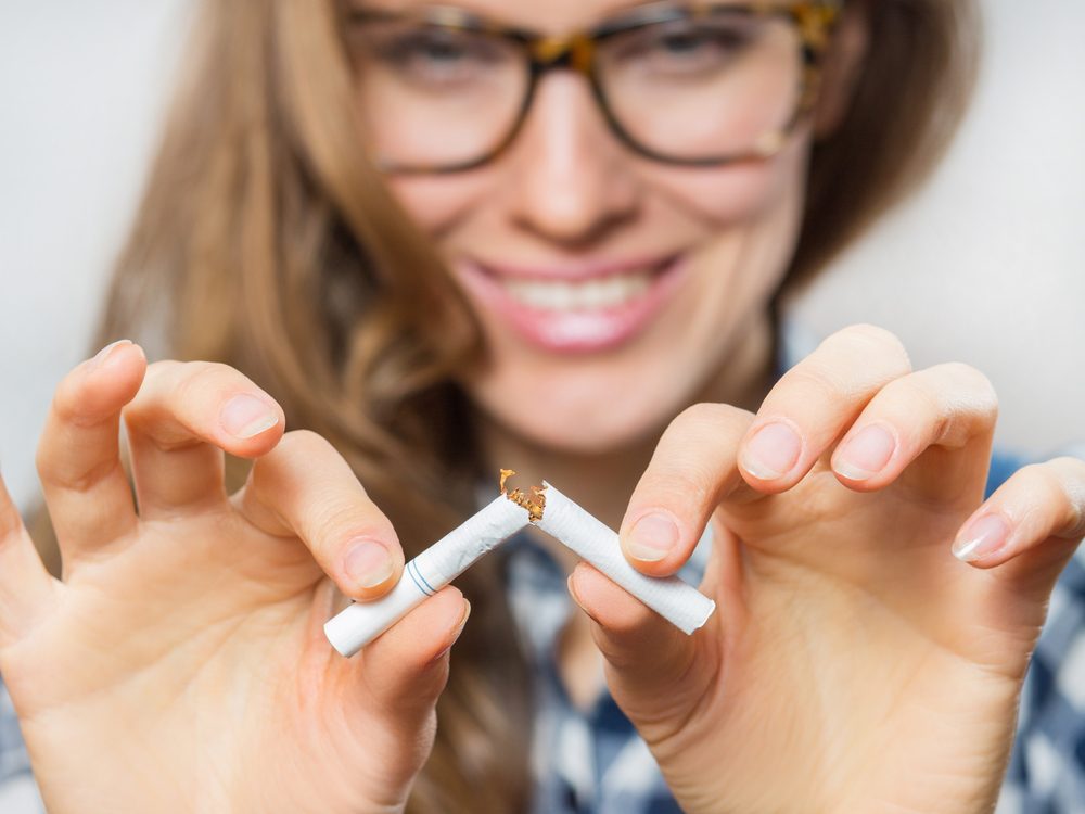 One of the best ways to quit smoking is to quit when you're in a good mood.