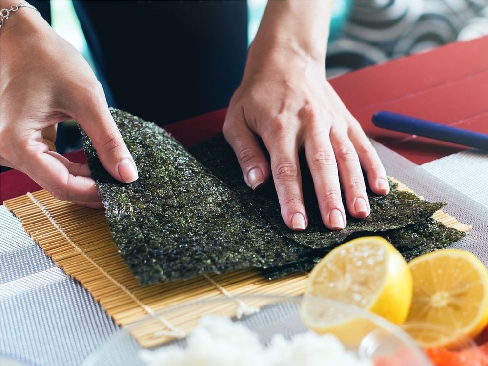 A seaweed wrap is a no-guilt healthy snack