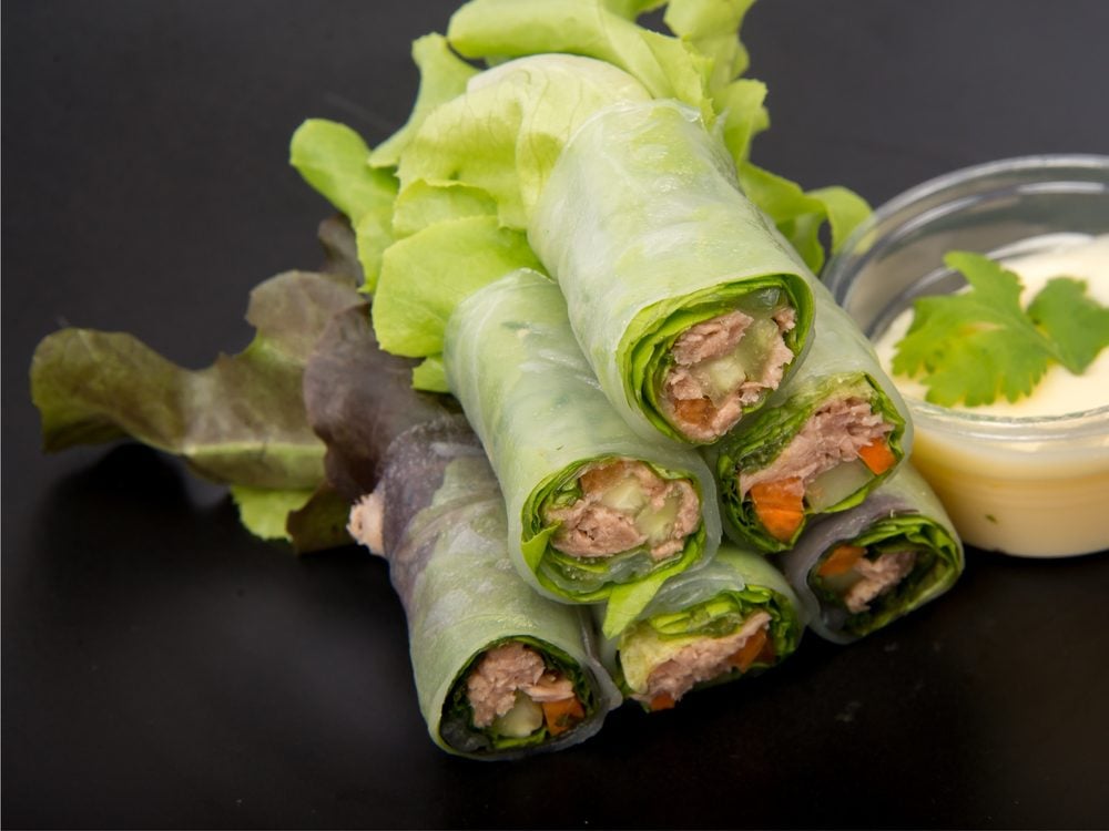 A turkey wrap is a no-guilt healthy snack