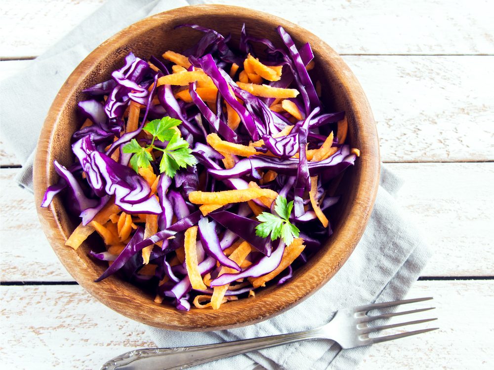 Coleslaw is a no-guilt healthy snack