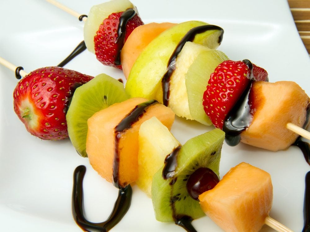 Fruit kebabs are a no-guilt healthy snack
