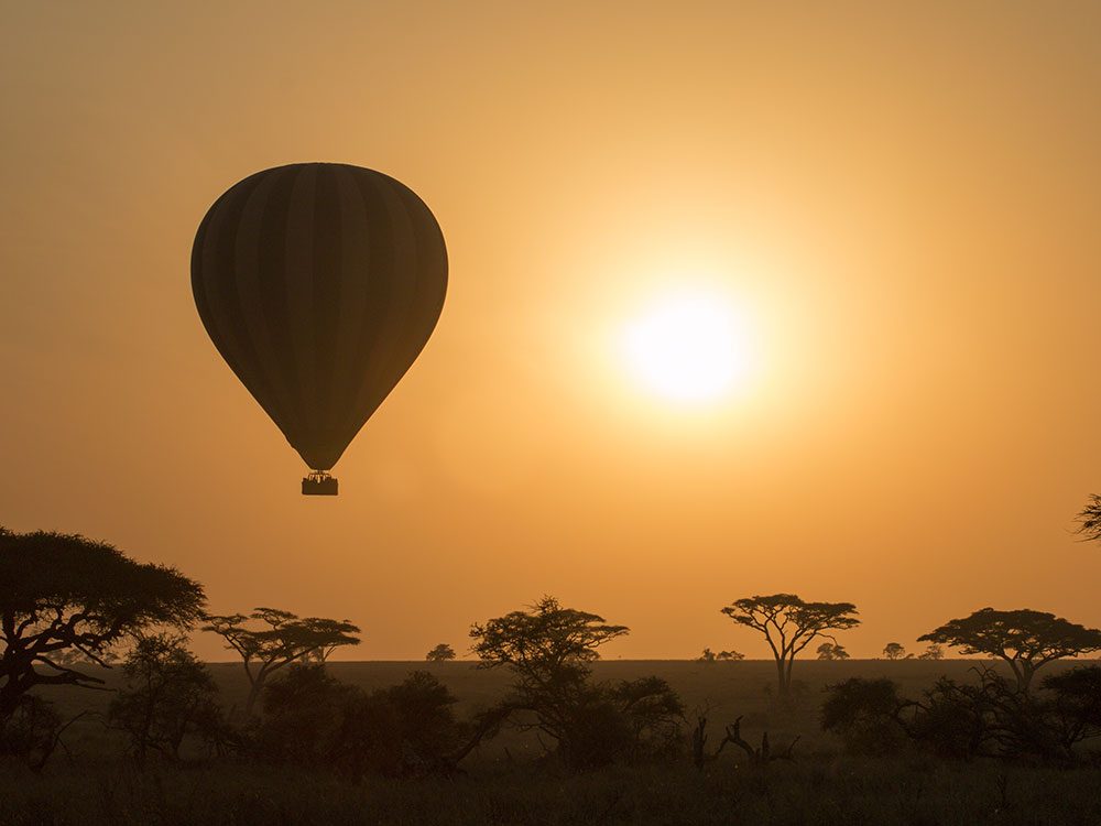 Hot air balloon in the Maasai Mara