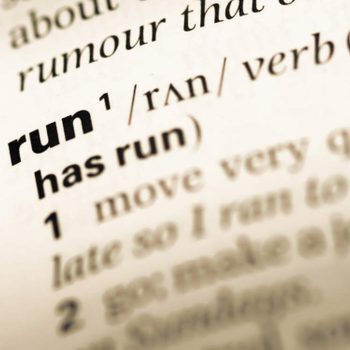 Run is the most complicated English word