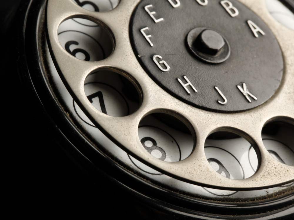 Vintage telephone dial