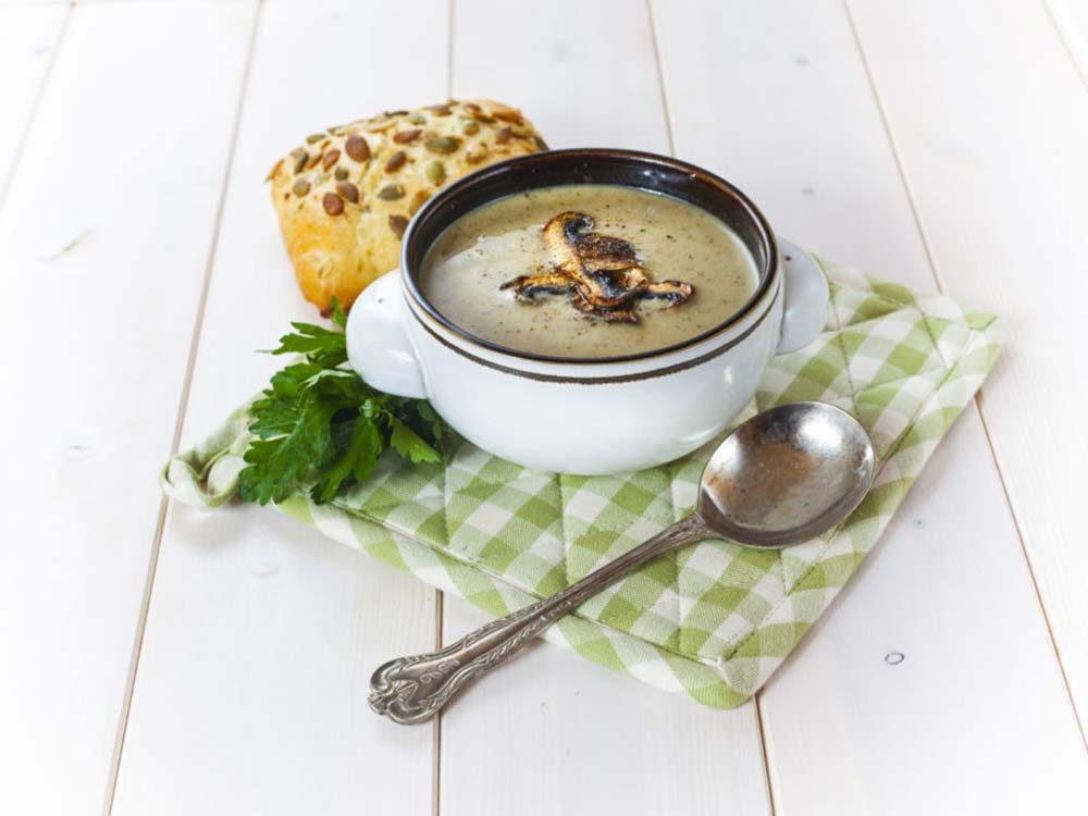 Chestnut soup with porcini mushrooms