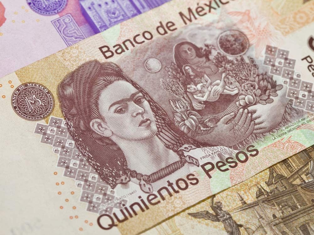 Frida Kahlo on Mexican banknote