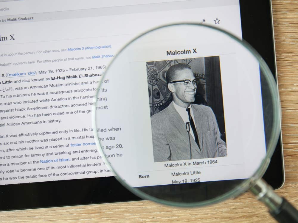 Malcolm X Wikipedia page