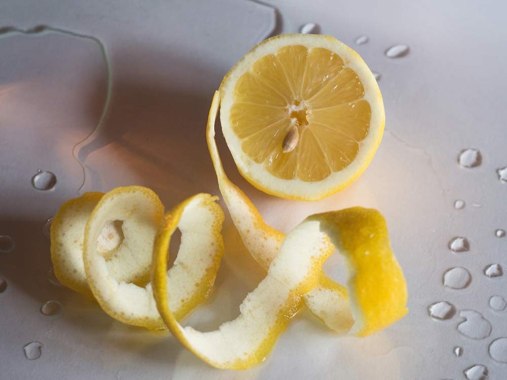 Lemon peel food parts