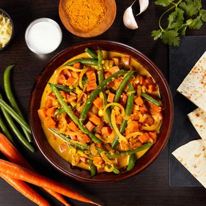 Green Beans & Carrots in Coconut-Turmeric Curry