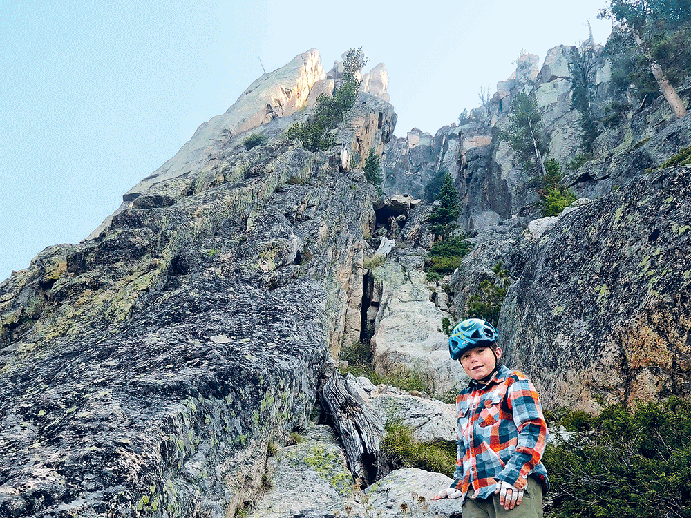 David Finlayson snapped this photo of his son, Charlie, in the Bighorn Crags shortly before they attempted their most complex climb.