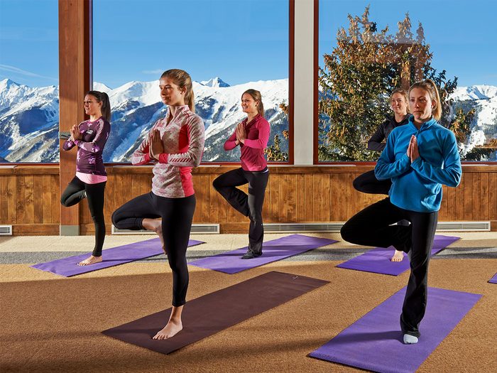 Mountain yoga in Telluride