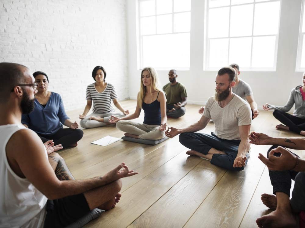 Group meditation class