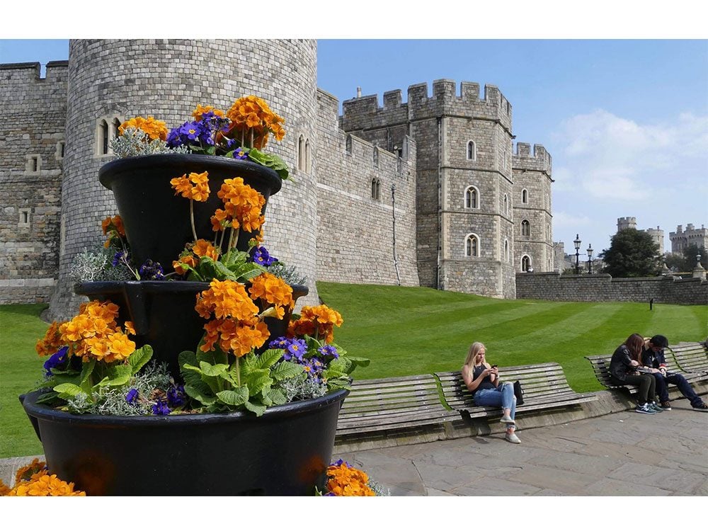 Sitting by Windsor Castle