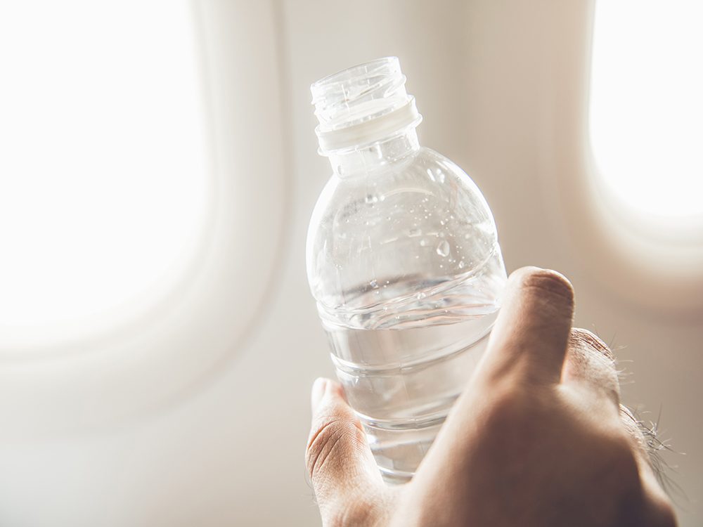 Water bottle on flight