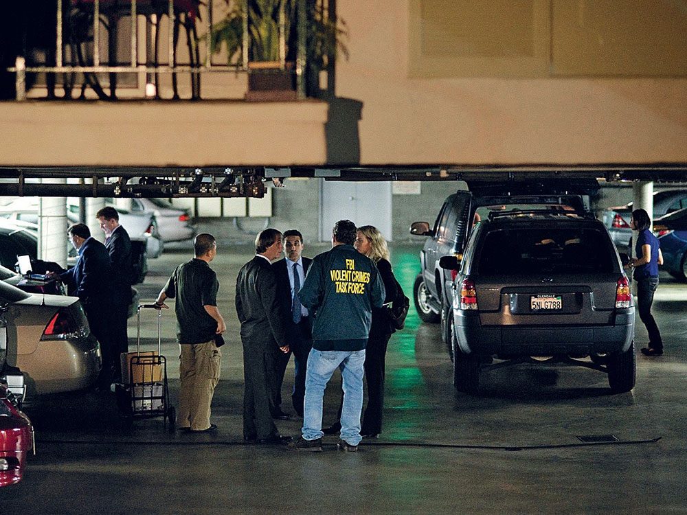 FBI agents in parking garage