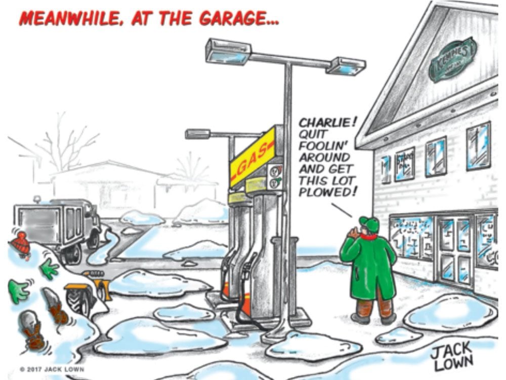 At the Garage cartoon