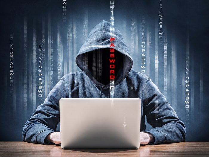 How to prevent identity theft - hacker on laptop