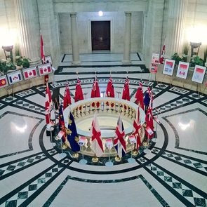 Flags from the Canadian Flag Collection at the Manitoba Legislature