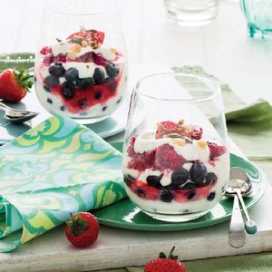 Berry Yogurt Swirl with Walnuts and Pepitas