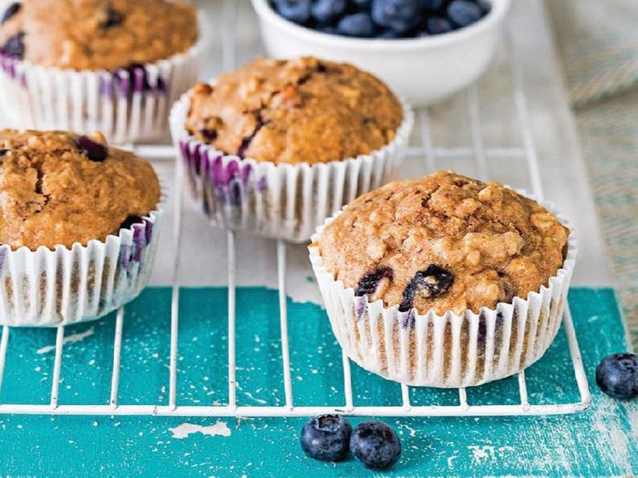 Blueberry and oat breakfast muffins